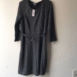 New York & Company grey Midi dress size L